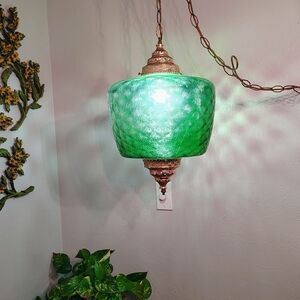 Vintage Green Hanging Lamp